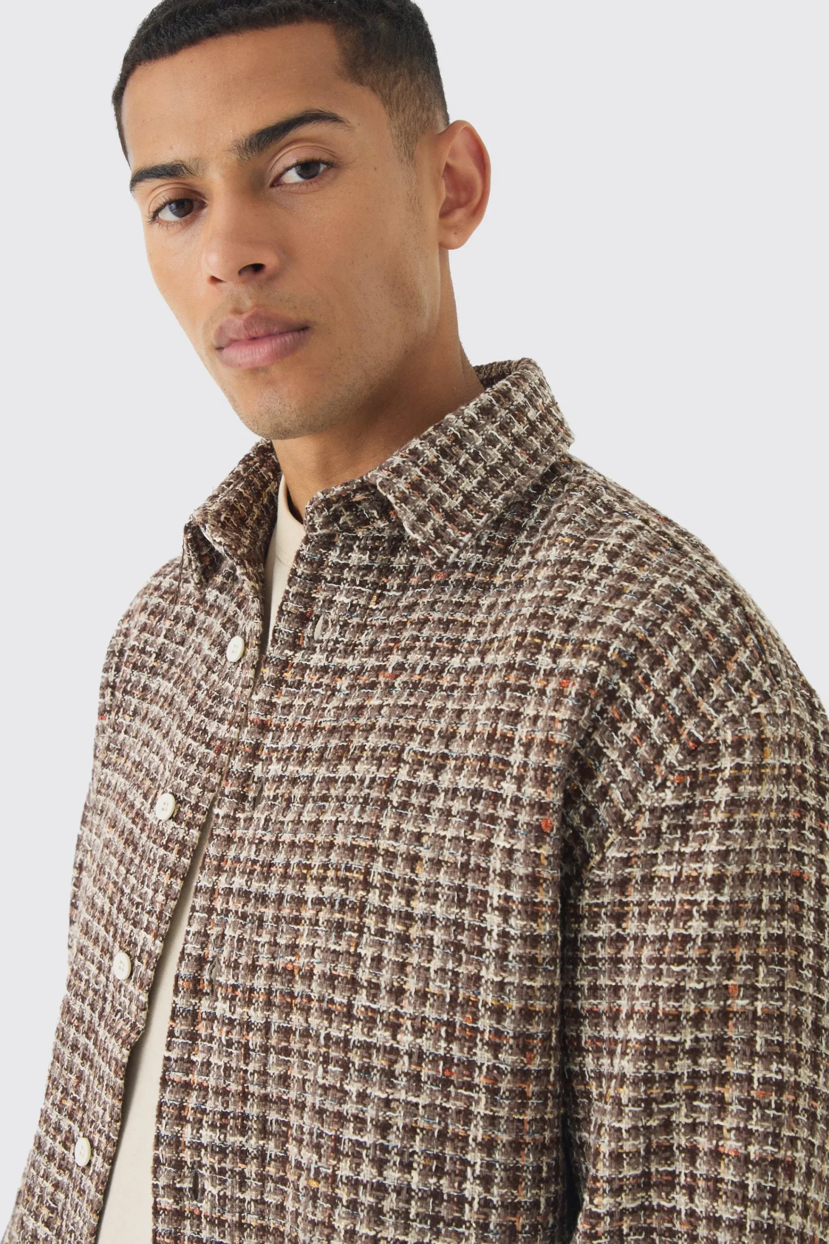 boohooMAN Regular Fit Boucle Overshirt | UK| Shirts
