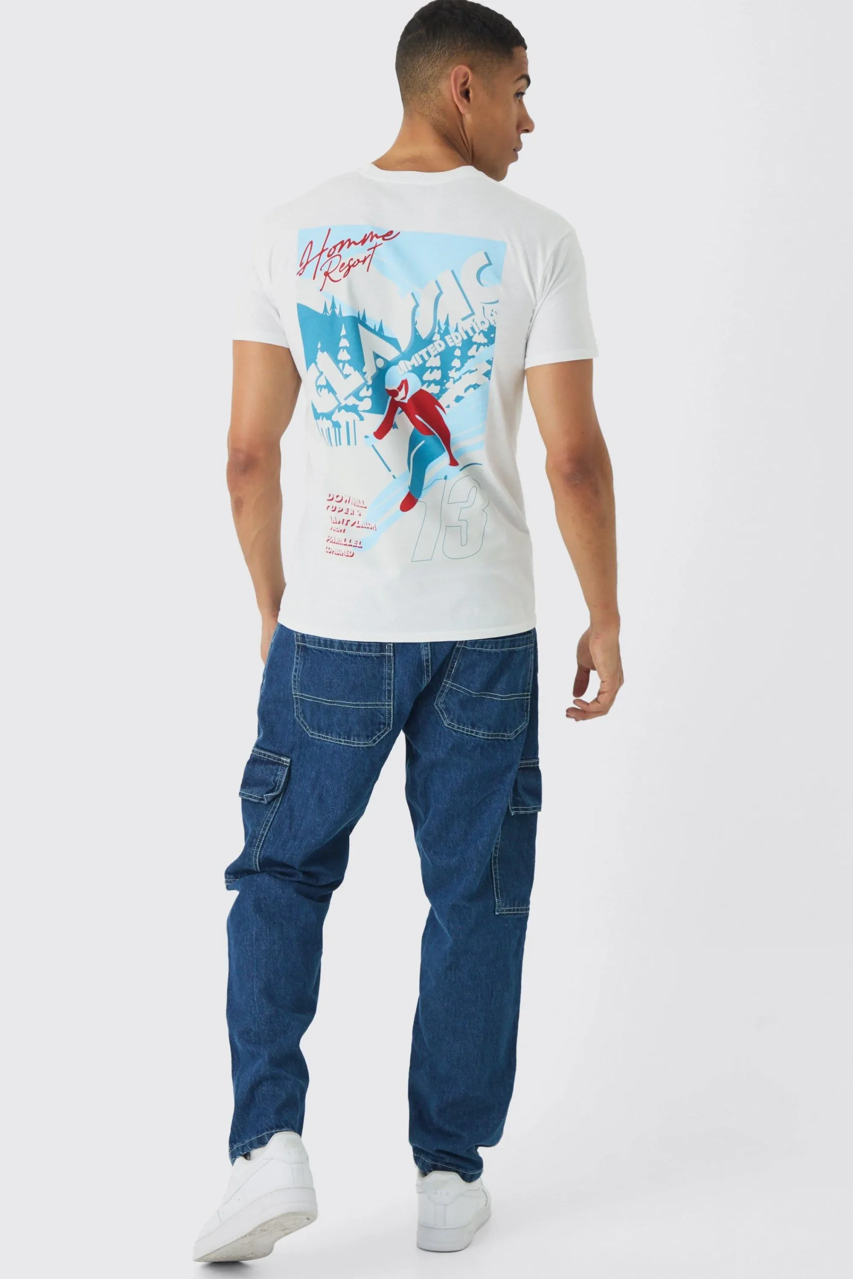 Regular Fit Homme Classic Ski Print T-Shirt | UK^boohooMAN Hot