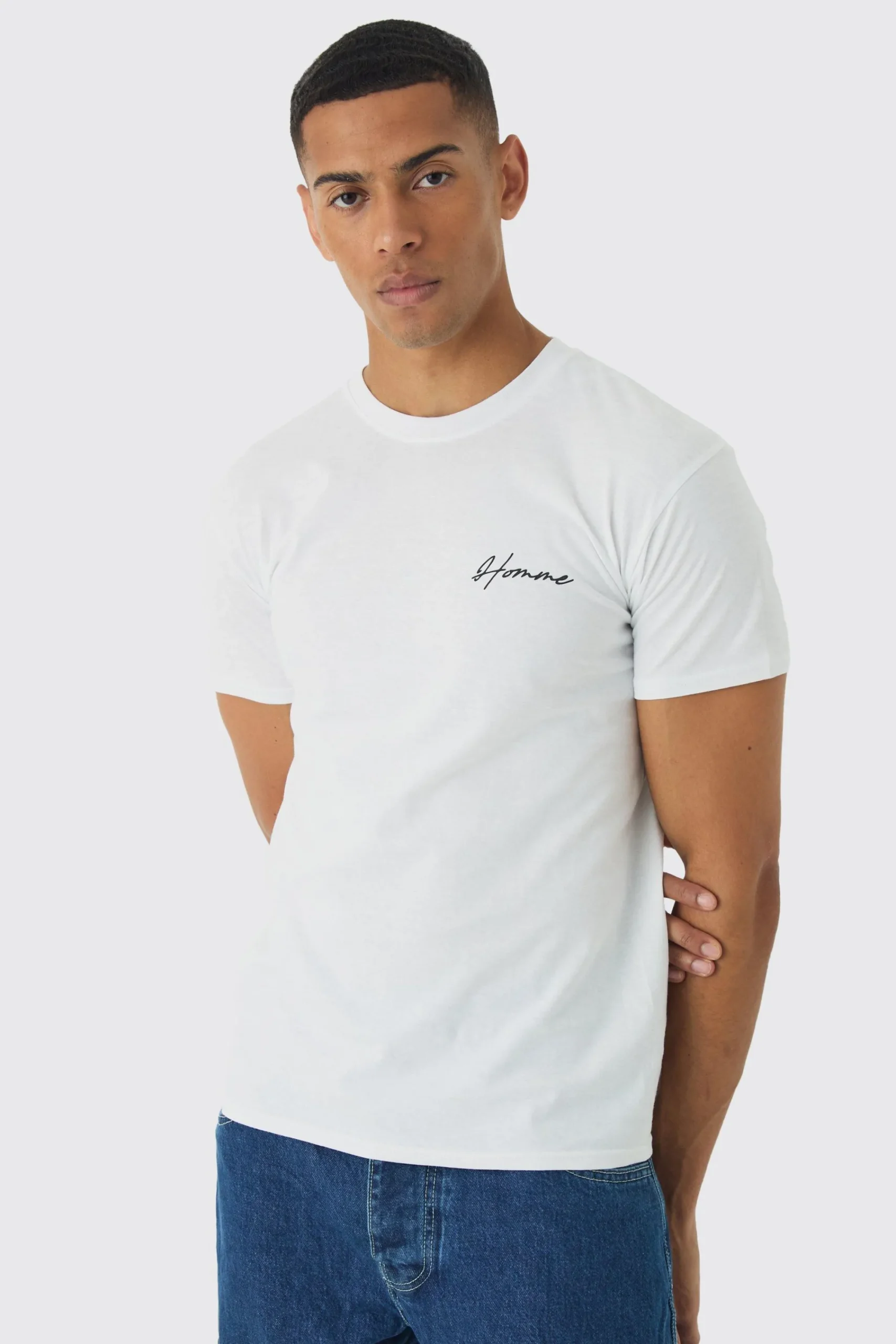 Regular Fit Homme Classic Ski Print T-Shirt | UK^boohooMAN Hot