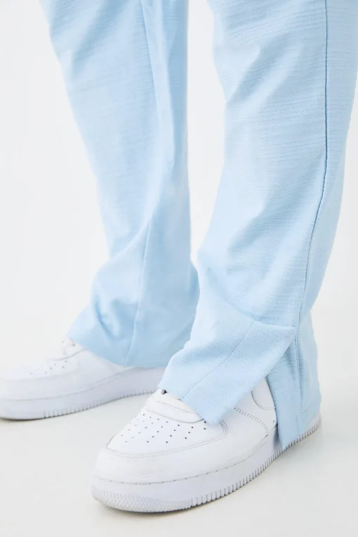 boohooMAN Regular Fit Jacquard Raised Stripe Split Hem Jogger | UK| Trousers|Joggers