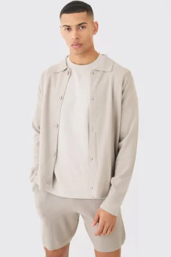 boohooMAN Regular Fit Knitted Harrington Cardigan | UK| Knitwear