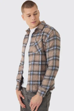 boohooMAN Regular Fit Long Sleeve Check Shirt | UK| Shirts