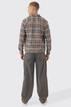 boohooMAN Regular Fit Long Sleeve Check Shirt | UK| Shirts