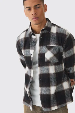 boohooMAN Regular Fit Long Sleeve Check Shirt | UK| Shirts