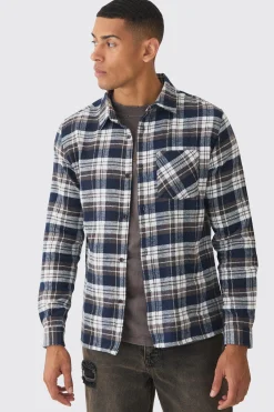 boohooMAN Regular Fit Long Sleeve Check Shirt | UK| Shirts