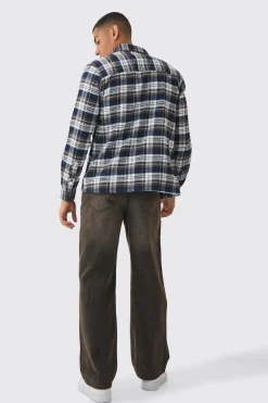 boohooMAN Regular Fit Long Sleeve Check Shirt | UK| Shirts