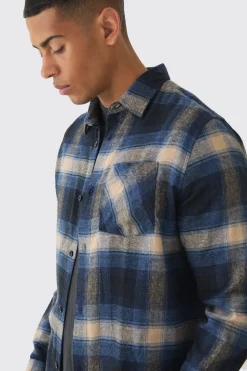 boohooMAN Regular Fit Long Sleeve Check Shirt | UK| Shirts