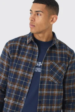boohooMAN Regular Fit Long Sleeve Check Shirt | UK| Shirts