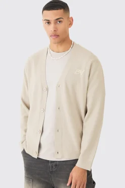 boohooMAN Regular Fit Man Branded Knitted Cardigan | UK| Knitwear