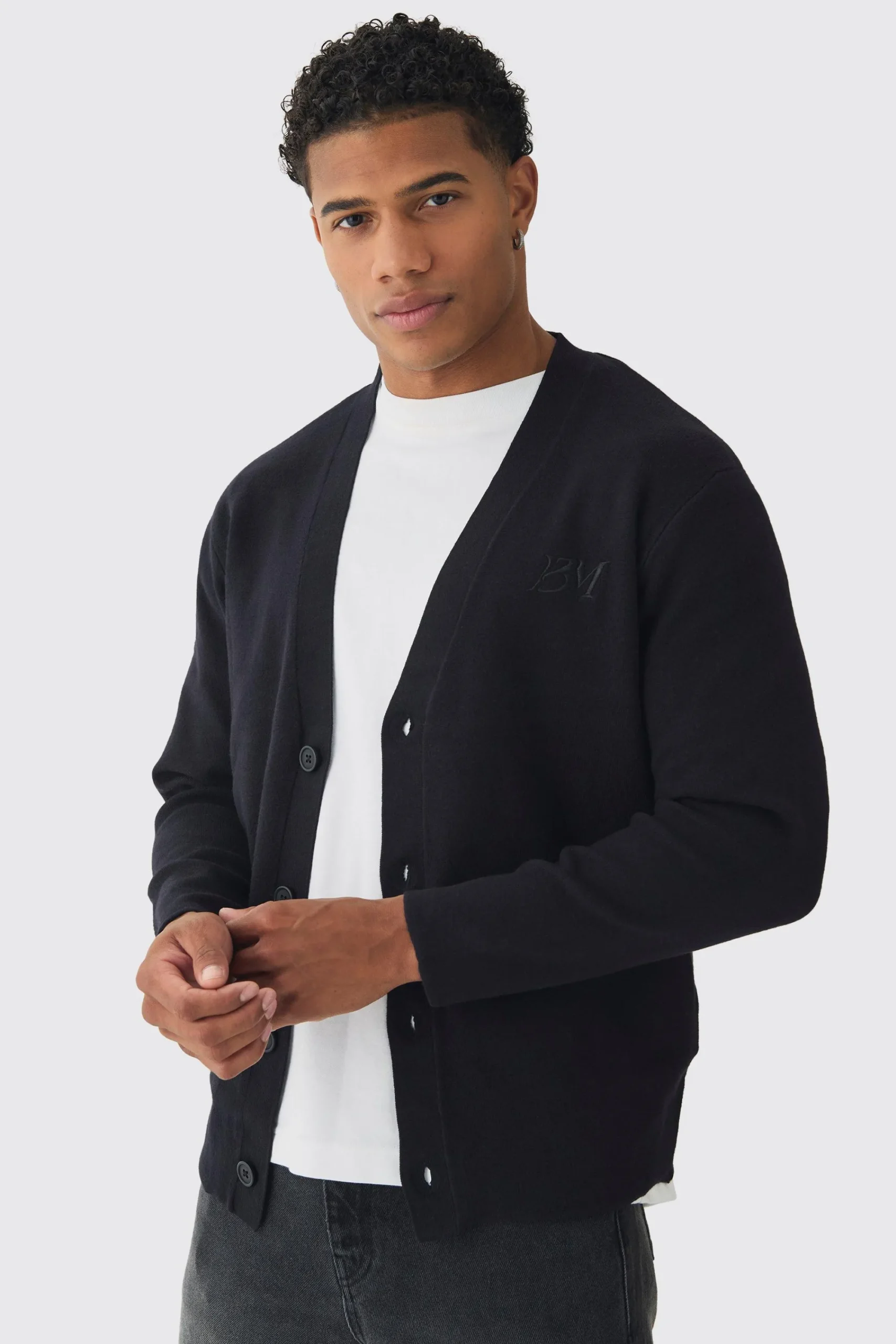 boohooMAN Regular Fit Man Branded Knitted Cardigan | UK| Knitwear