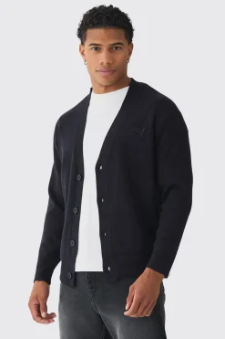 boohooMAN Regular Fit Man Branded Knitted Cardigan | UK| Knitwear
