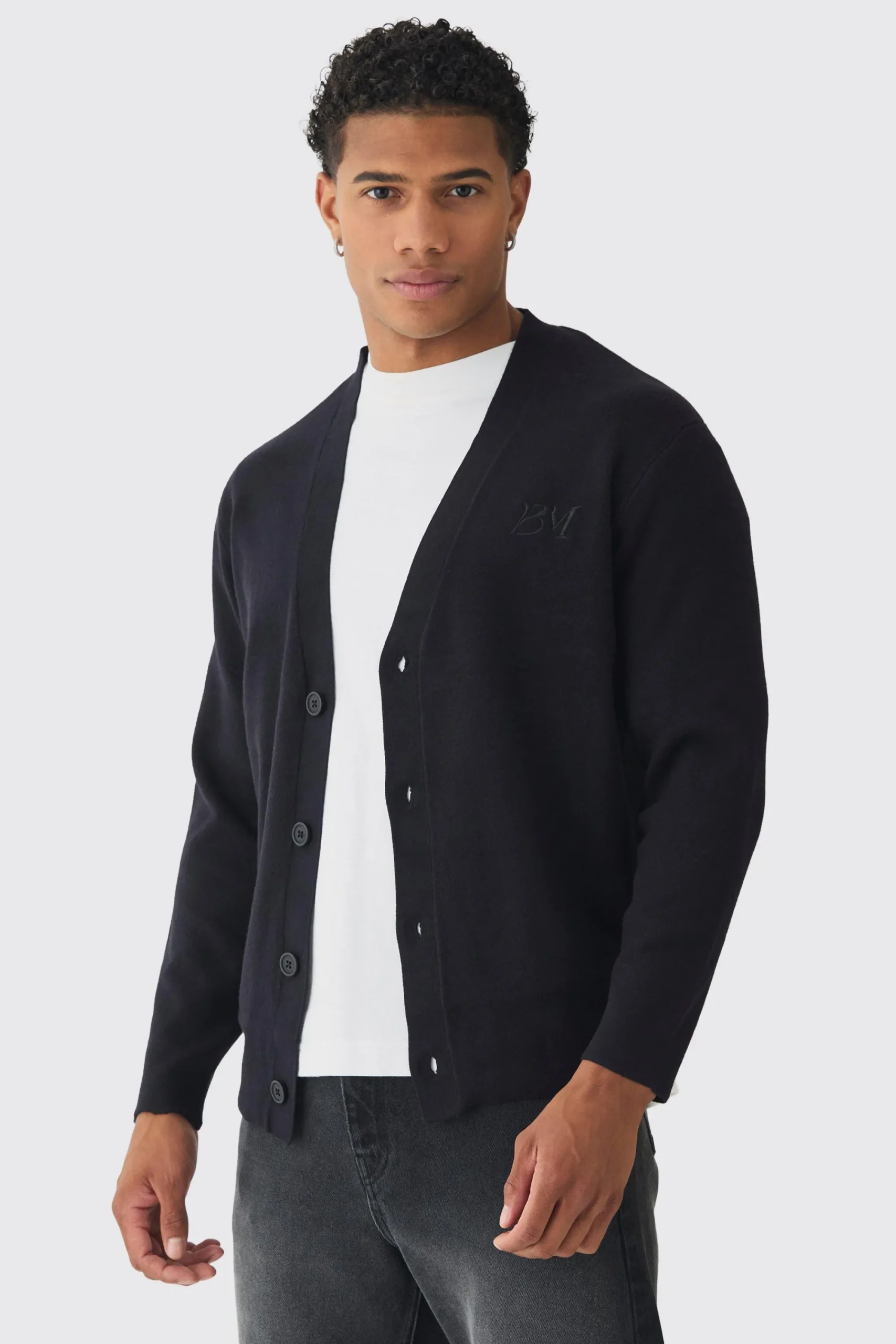 boohooMAN Regular Fit Man Branded Knitted Cardigan | UK| Knitwear