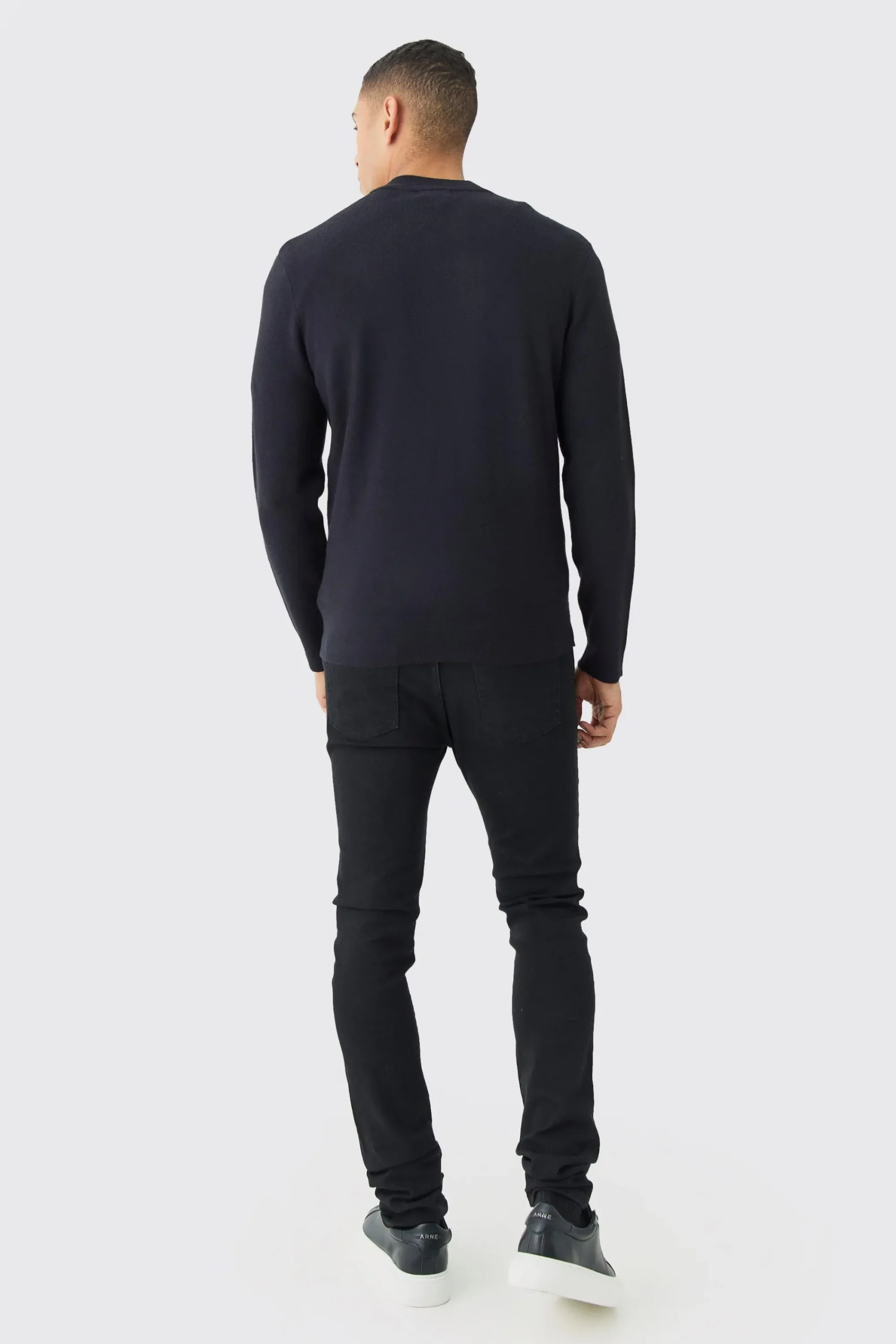 boohooMAN Regular Fit Man Branded Knitted Bomber | UK| Knitwear|Coats & Jackets