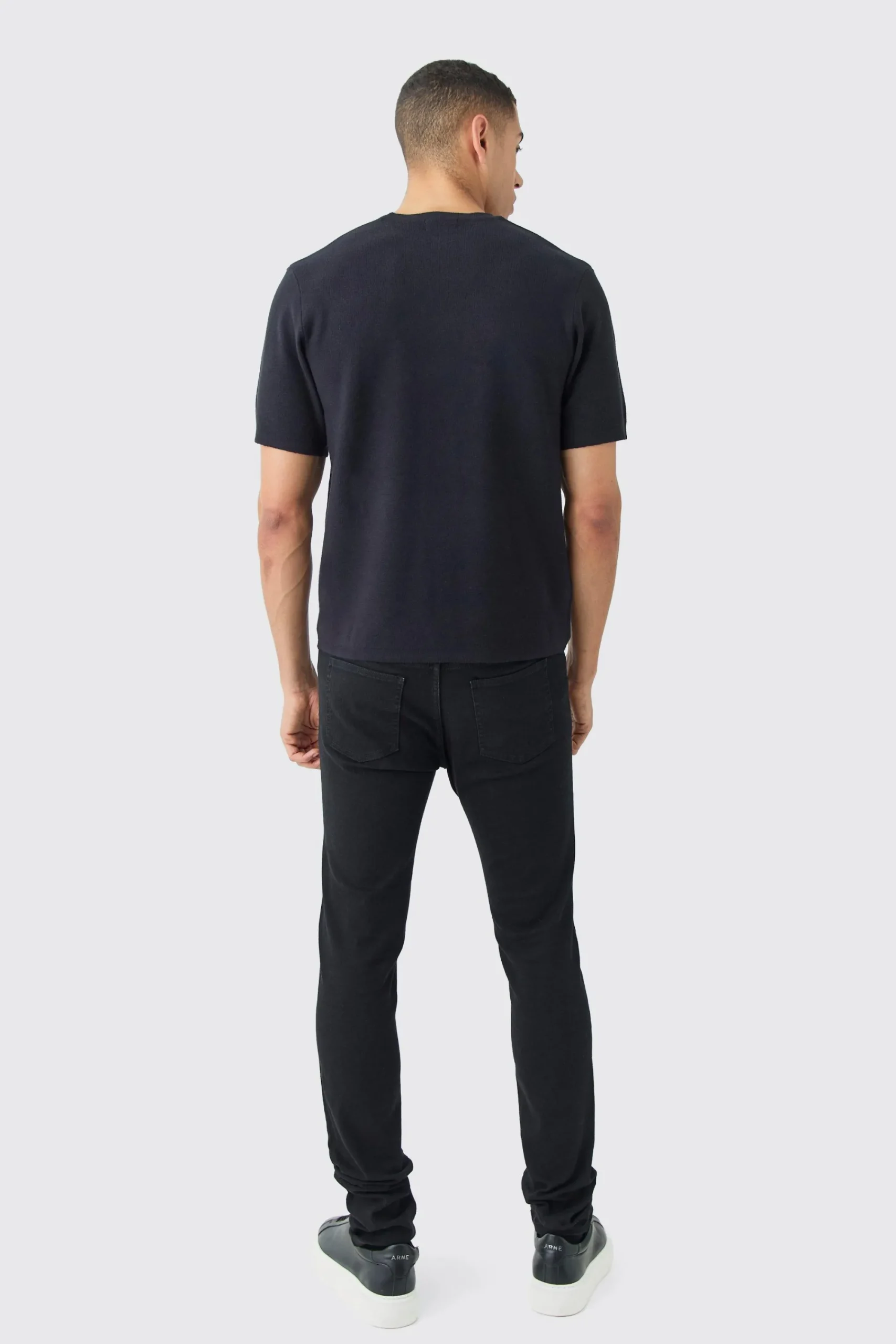 Regular Fit Man Branded Knitted T-shirt | UK^boohooMAN Best