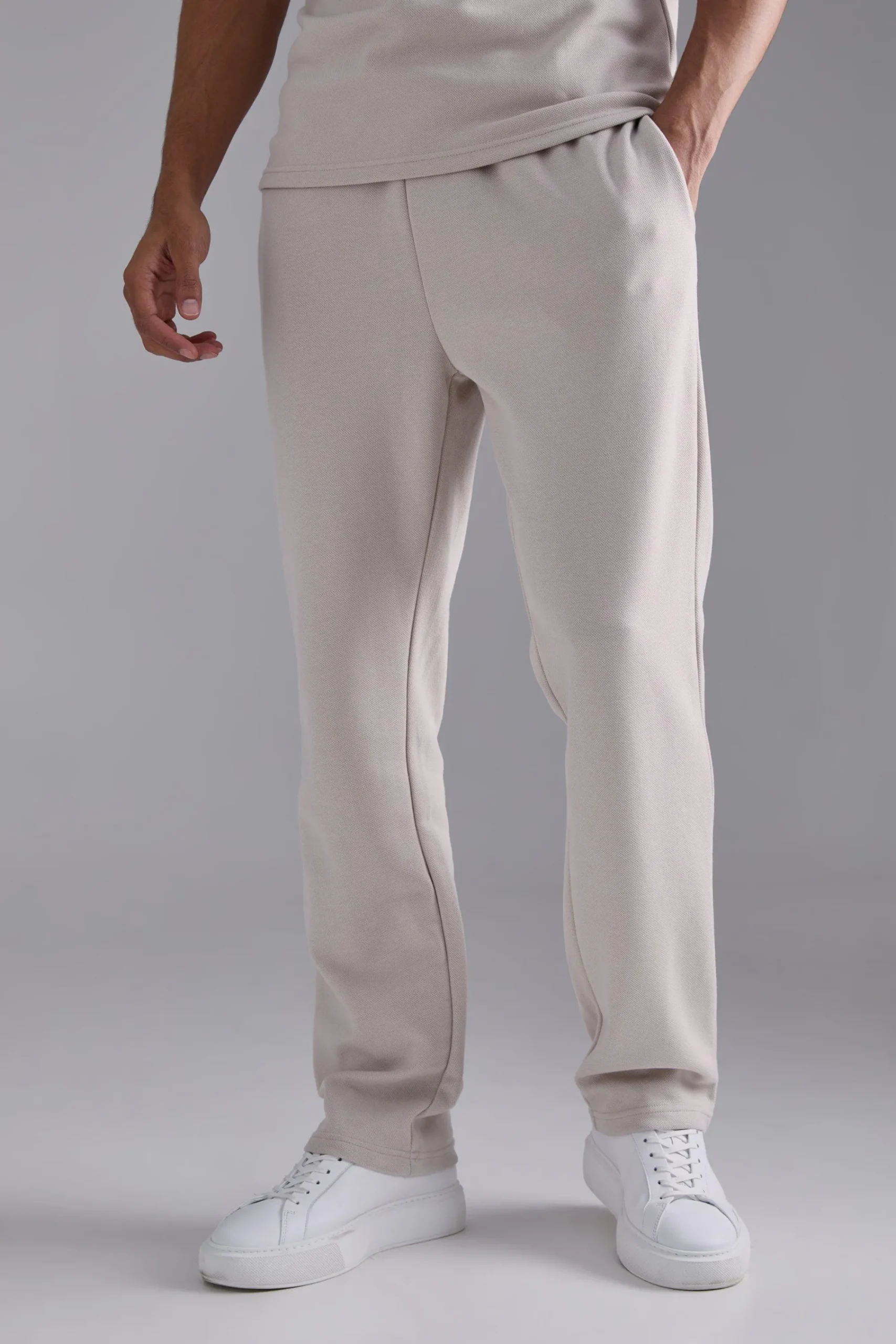 boohooMAN Regular Fit Pique Jogger | UK| Trousers|Joggers