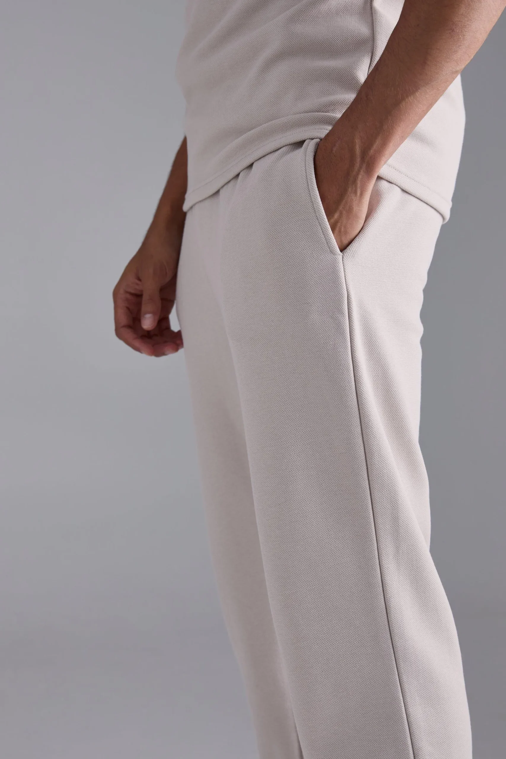 boohooMAN Regular Fit Pique Jogger | UK| Trousers|Joggers