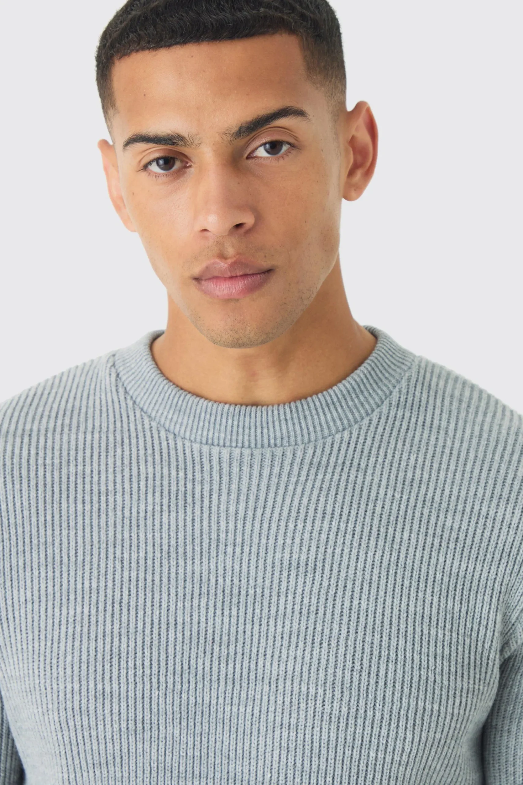 boohooMAN Regular Fit Rib Knit Jumper | UK| Trousers|Knitwear