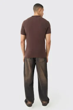 boohooMAN Regular Fit Short Sleeve Knitted Shirt | UK| Shirts