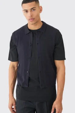 boohooMAN Regular Fit Sleeveless Knitted Shirt | UK| Shirts