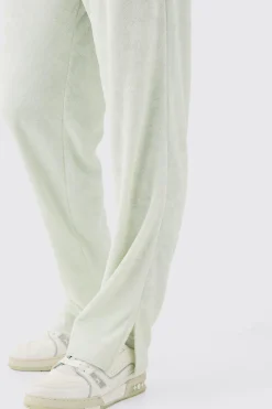 boohooMAN Regular Fit Split Hem Towelling Joggers | UK| Joggers