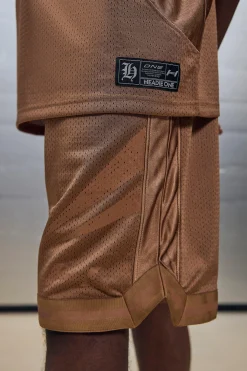 boohooMAN Regular Fit V Neck Mesh 01 T-shirt & Basketball Shorts Set | UK| Sets & Co-Ords|Tracksuits