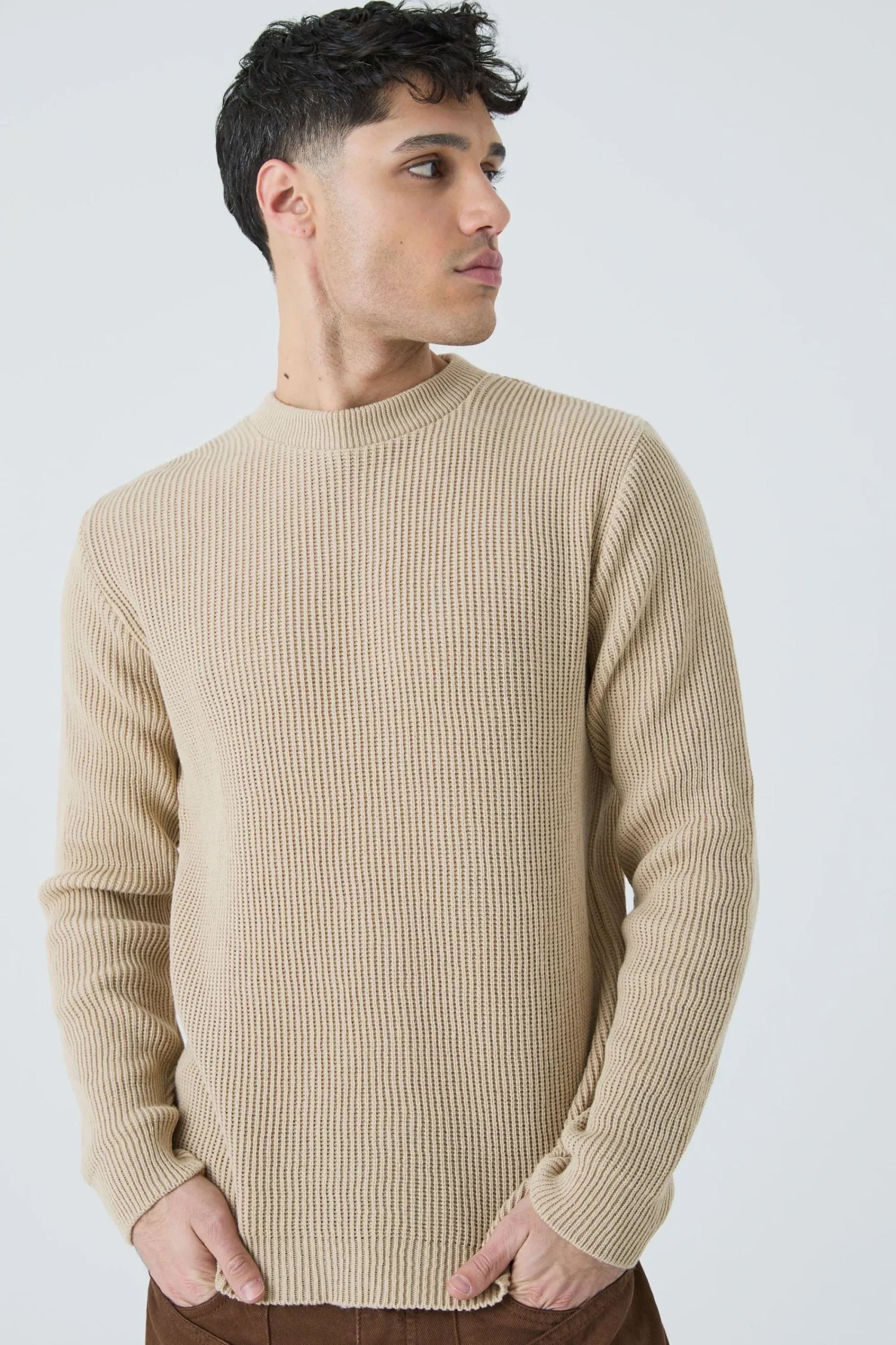 boohooMAN Regular Fit Waffle Knit Jumper | UK| Knitwear