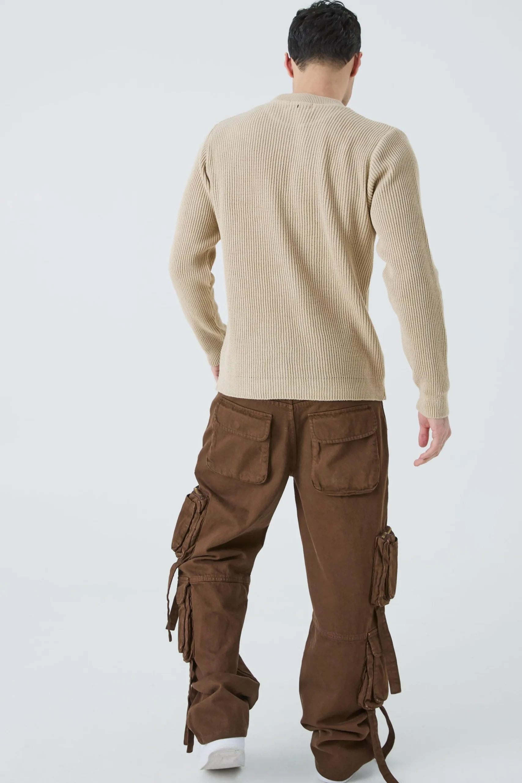 boohooMAN Regular Fit Waffle Knit Jumper | UK| Knitwear