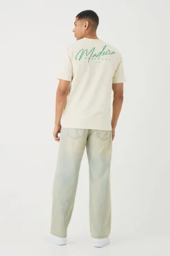 Regular Jersey Twill Maderia Print T-shirt | UK^boohooMAN Hot