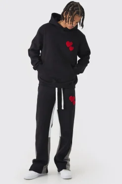 boohooMAN Regular Limited Heart Gusset Hooded Tracksuit | UK| Tracksuits
