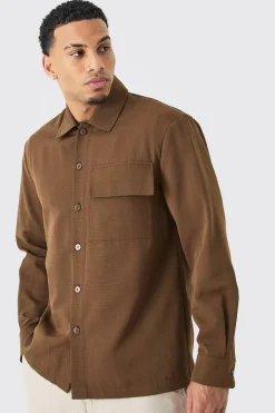boohooMAN Regular Long Sleeve Ripstop Overshirt | UK| Shirts