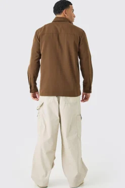 boohooMAN Regular Long Sleeve Ripstop Overshirt | UK| Shirts