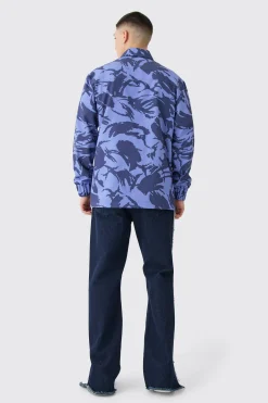 boohooMAN Regular Long Sleeve Ripstop Popper Camo Overshirt | UK| Shirts