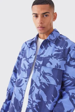 boohooMAN Regular Long Sleeve Ripstop Camo Overshirt | UK| Shirts