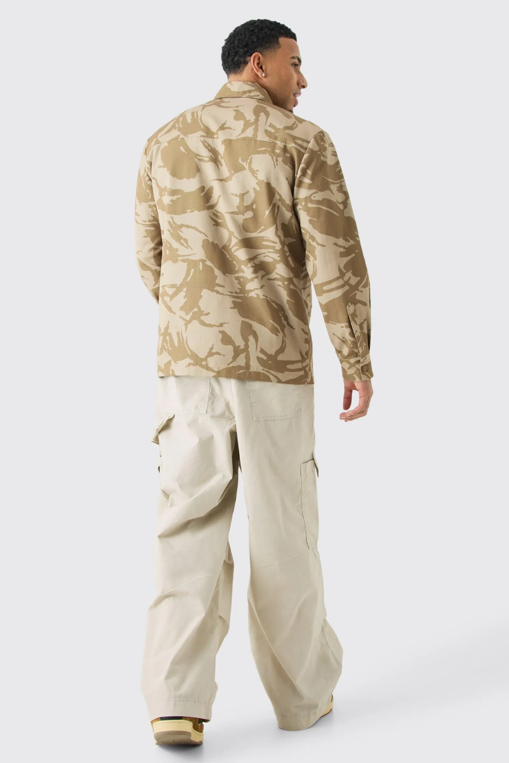 boohooMAN Regular Long Sleeve Ripstop Camo Overshirt | UK| Shirts