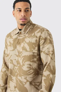 boohooMAN Regular Long Sleeve Ripstop Camo Overshirt | UK| Shirts