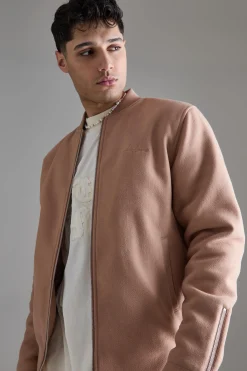 boohooMAN Regular Melton Homme Bomber | UK| Coats & Jackets