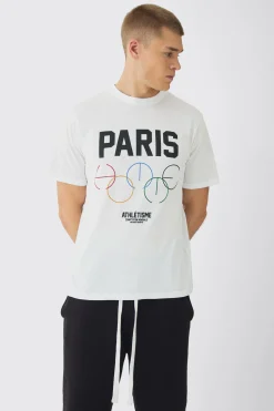 Regular Paris Print T-Shirt | UK^boohooMAN Outlet