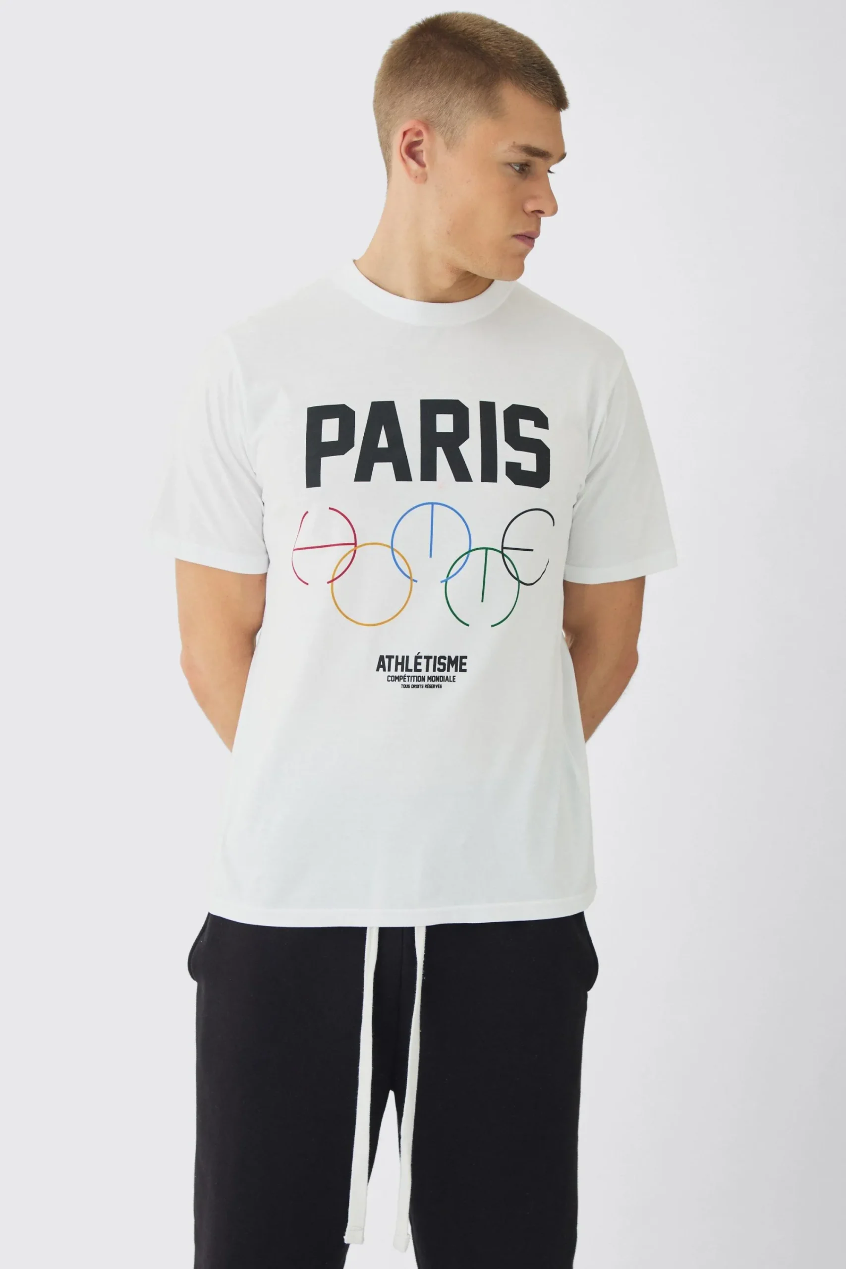 Regular Paris Print T-Shirt | UK^boohooMAN Outlet