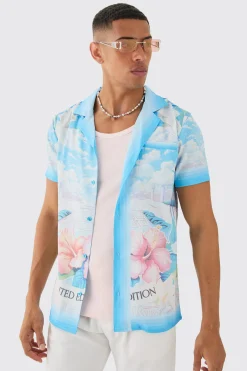 boohooMAN Regular Revere Floral Short Sleeve Shirt | UK| Shirts