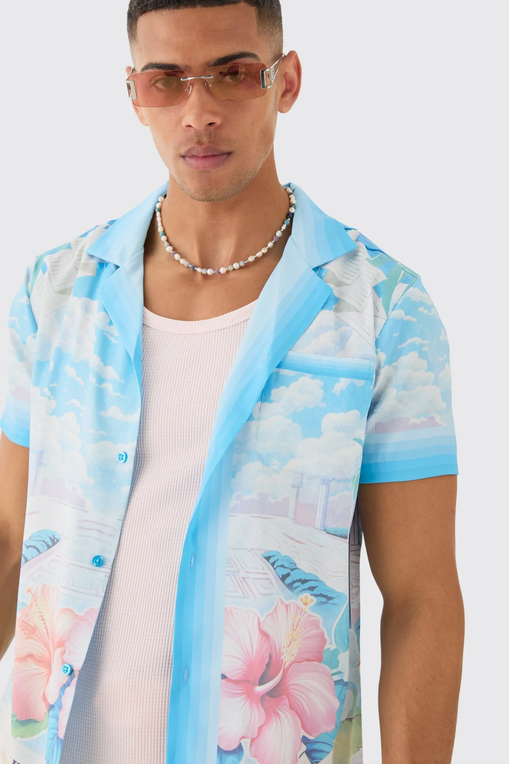 boohooMAN Regular Revere Floral Short Sleeve Shirt | UK| Shirts