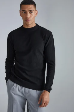 boohooMAN Regular Turtle Neck Ribbed Jumper | UK| Knitwear