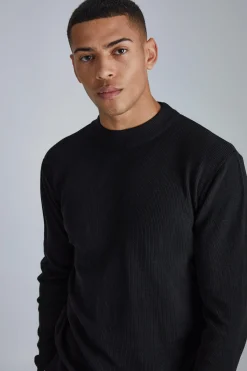 boohooMAN Regular Turtle Neck Ribbed Jumper | UK| Knitwear