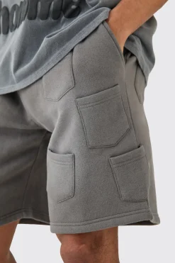 boohooMAN Relaxed All Over Pocket Spray Wash Shorts | UK| Shorts