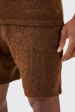 boohooMAN Relaxed Boucle Knit Short In | UK| Shorts|Tracksuits