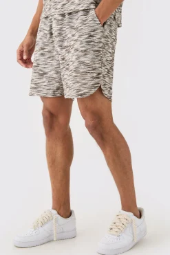 boohooMAN Relaxed Boucle Slub Short Length Volley Short | UK| Shorts