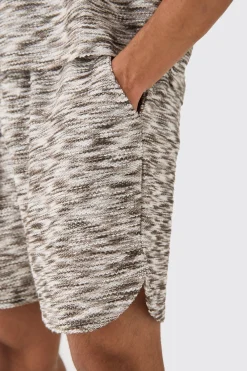 boohooMAN Relaxed Boucle Slub Short Length Volley Short | UK| Shorts