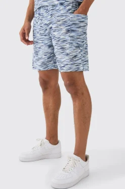 boohooMAN Relaxed Boucle Slub Short Length Short | UK| Shorts