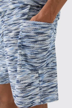 boohooMAN Relaxed Boucle Slub Short Length Short | UK| Shorts