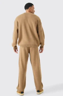 boohooMAN Relaxed Branded Knit Trouser | UK| Trousers