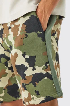 boohooMAN Relaxed Camo Side Panel Shorts | UK| Shorts